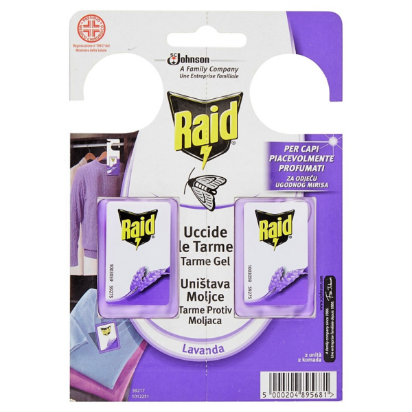 ANTITARME ALLA LAVANDA RAID X 2 PEZZI