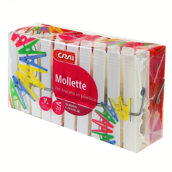 MOLLETTE PER BUCATO DI PLASTICA CRAI X 20 PEZZI