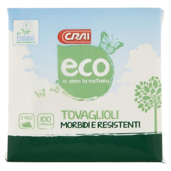 TOVOGLIALI 2 VELI BIANCHI CRAI 33X33 X100 PEZZI