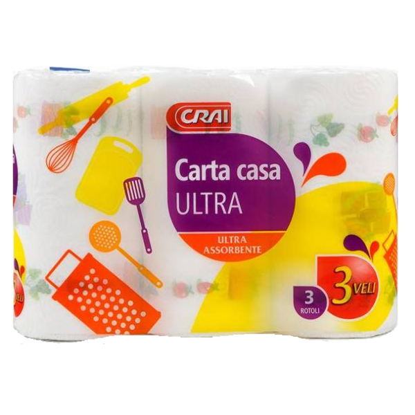 CARTA CASA ULTRA CRAI X3 ROTOLI 3 VELI