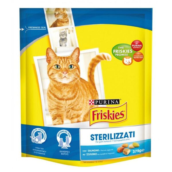 CROCCANTINI SALMONE GATTI STERILIZZATI FRISKIES GR. 375