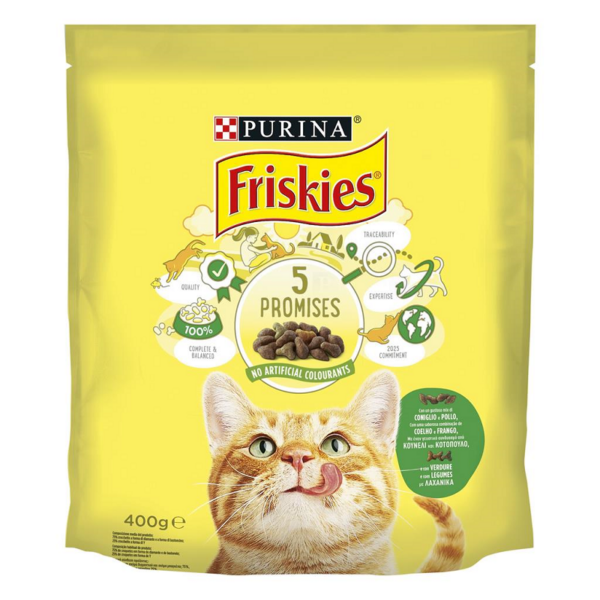 CROCCANTINI CONIGLIO POLLO E VERDURE FRISKIES GR. 400