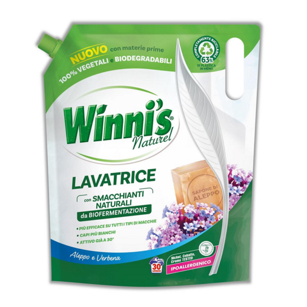 DETERSIVO LAVATRICE ALEPPO E VERBENA NATUREL WINNI´S LT. 1.3