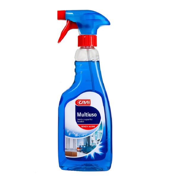 DETERGENTE MULTIUSO VETRI & SUPERFICI SPRAY CRAI ML. 750