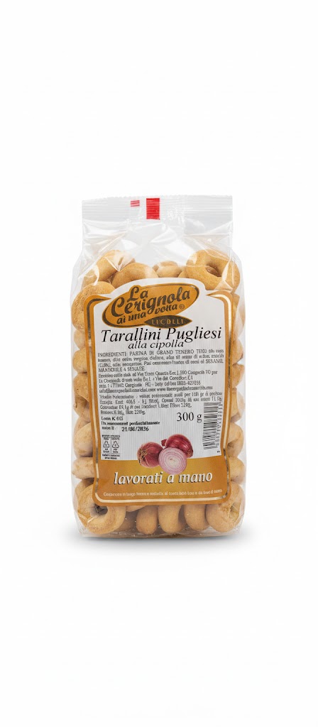 La cerignola Tarallini Pugliesi alla cipolla 300g