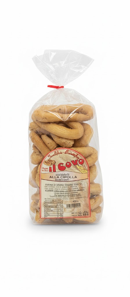 Il Covo.Taralli Scaldatelli al cipolla 400g