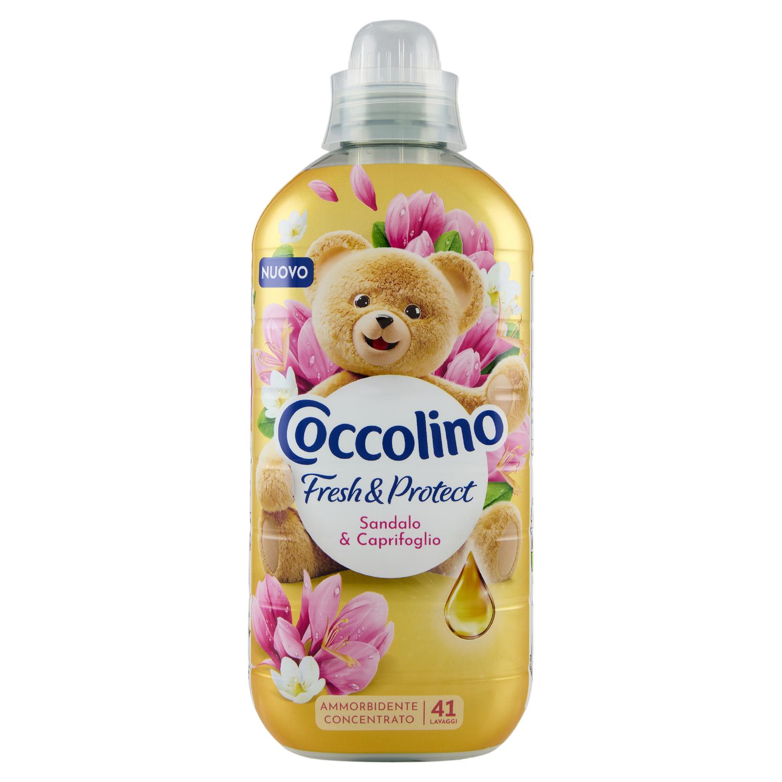 COCCOLINO AMMORBIDENTE CONCENTRATO FRESH & PROTECT SANDALO & CAPRIFOGLIO 41 LAVAGGI 952 ML