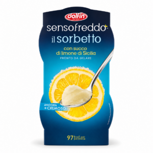 SORBETTO SENSO FREDDO CON SUCCO DI FRUTTA LIMONE DI SICILIA PRONTO DA GELARE DOLFIN 2 X 100 ML