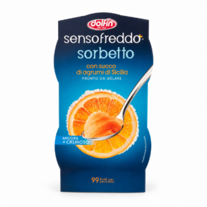 SORBETTO SENSO FREDDO CON SUCCO DI FRUTTA AGRUMI DI SICILIA PRONTO DA GELARE DOLFIN 2 X 100 ML