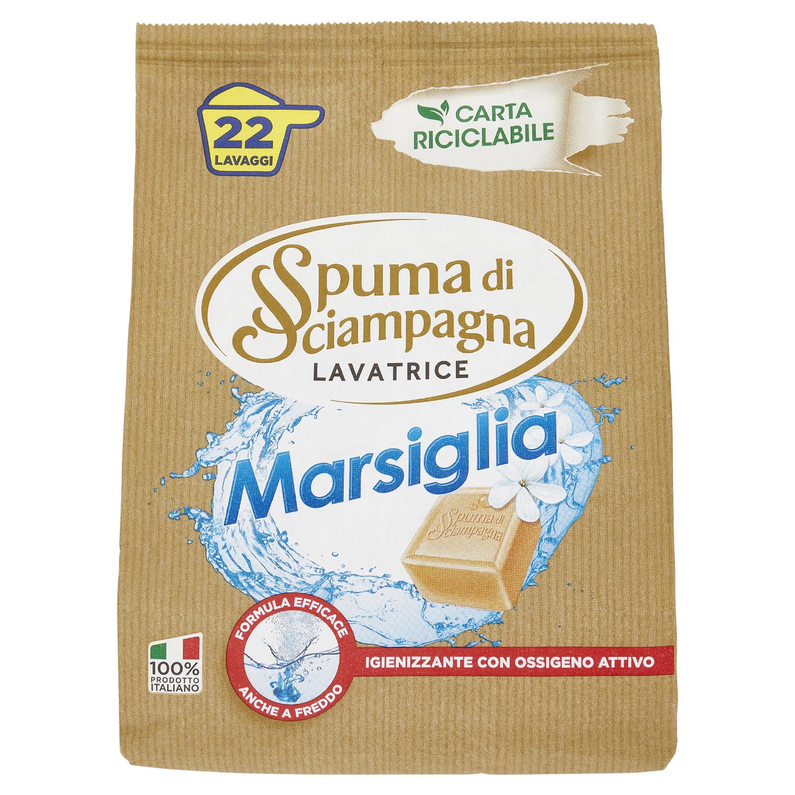 SPUMA DI SCIAMPAGNA DETERSIVO IN POLVERE SACCO MARSIGLIA 22 MISURINI