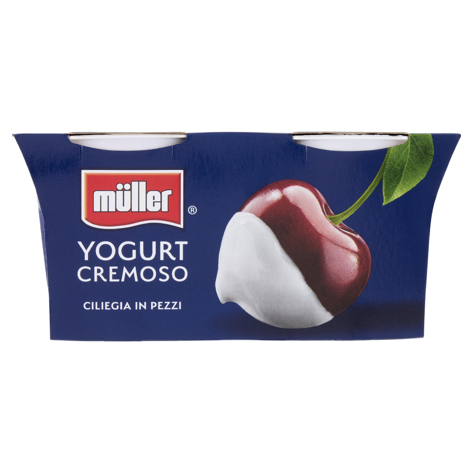 Yogurt Cremoso Ciliegia in Pezzi 2 x 125g Müller