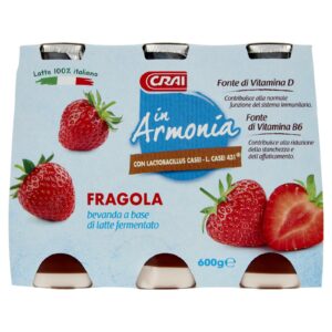 CRAI IN ARMONIA FRAGOLA BEVANDA A BASE DI LATTE FERMENTATO 6 X 100 G