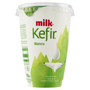 MILK KEFIR SENZA LATTOSIO CREMOSO BIANCO - CON FERMENTI LATTICI, PROBIOTICI, CALCIO, VITAMINA B12, VITAMINA A, SENZA GLUTINE - FAVORISCE L’EQUILIBRIO DELLA FLORA INTESTINALE (BIANCO 400 G)