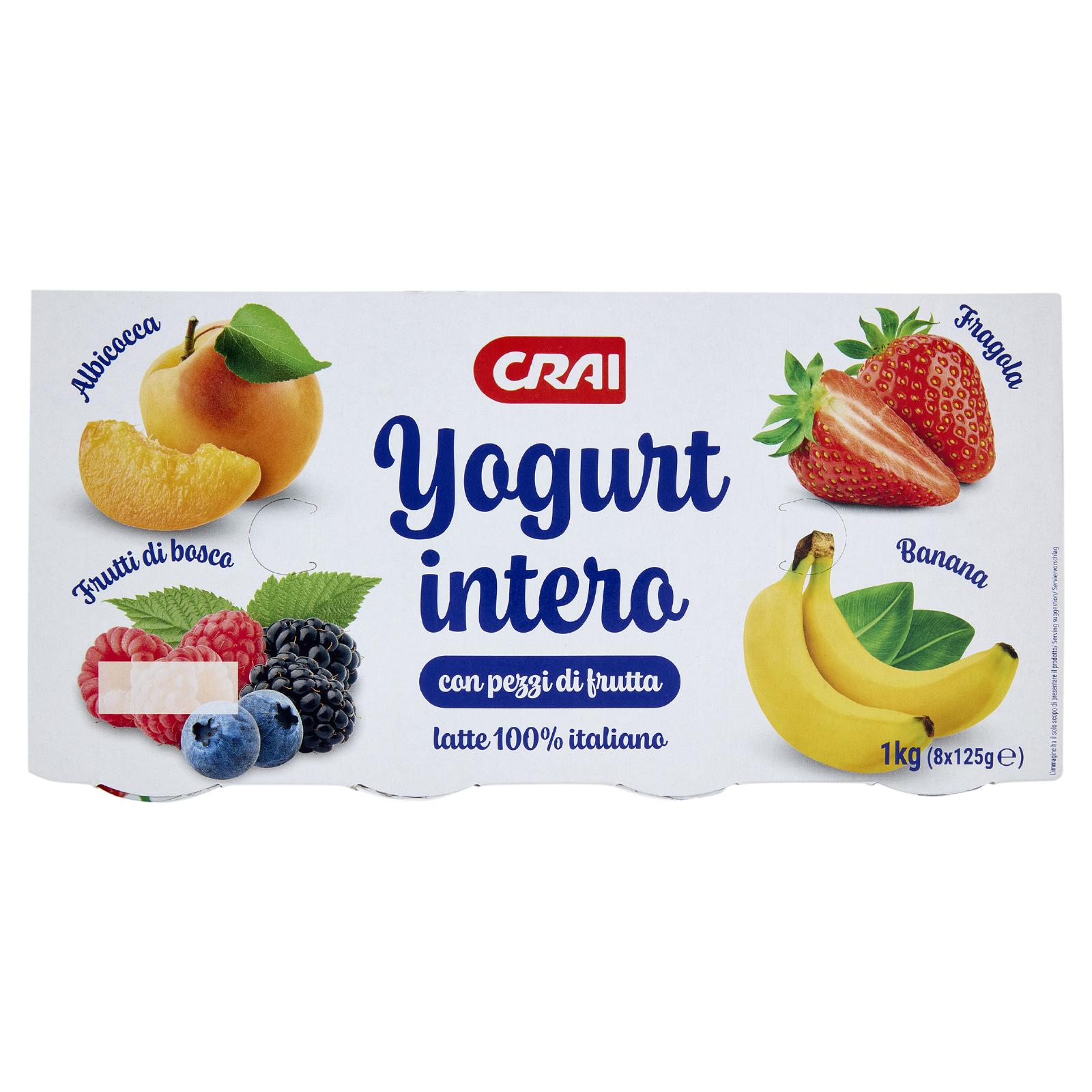 CRAI Yogurt Intero alla Frutta 8x125g