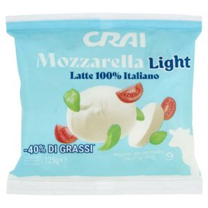 Crai Mozzarella Light Formaggio Fresco a Pasta Filata 125g