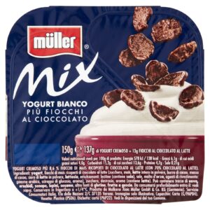Müller Mix Bianco + Fiocchi al Cioccolato 150g