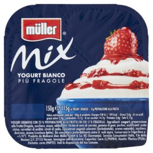 Müller Mix Bianco + Fragole 150g