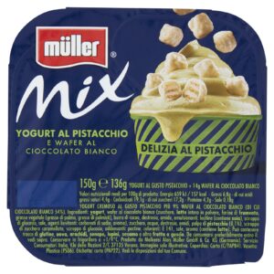 Müller Mix Pistacchio + Wafer al Cioccolato Bianco 150g