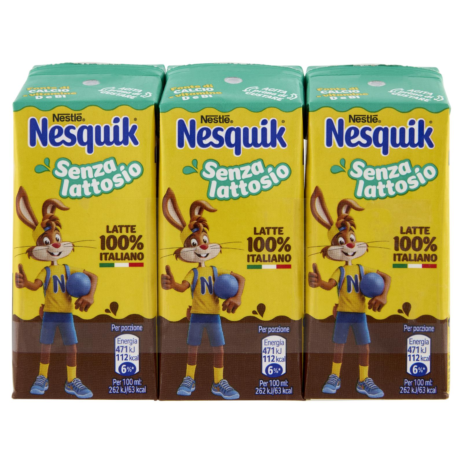 Nesquik Pronto da Bere Senza Lattosio 3x180ml