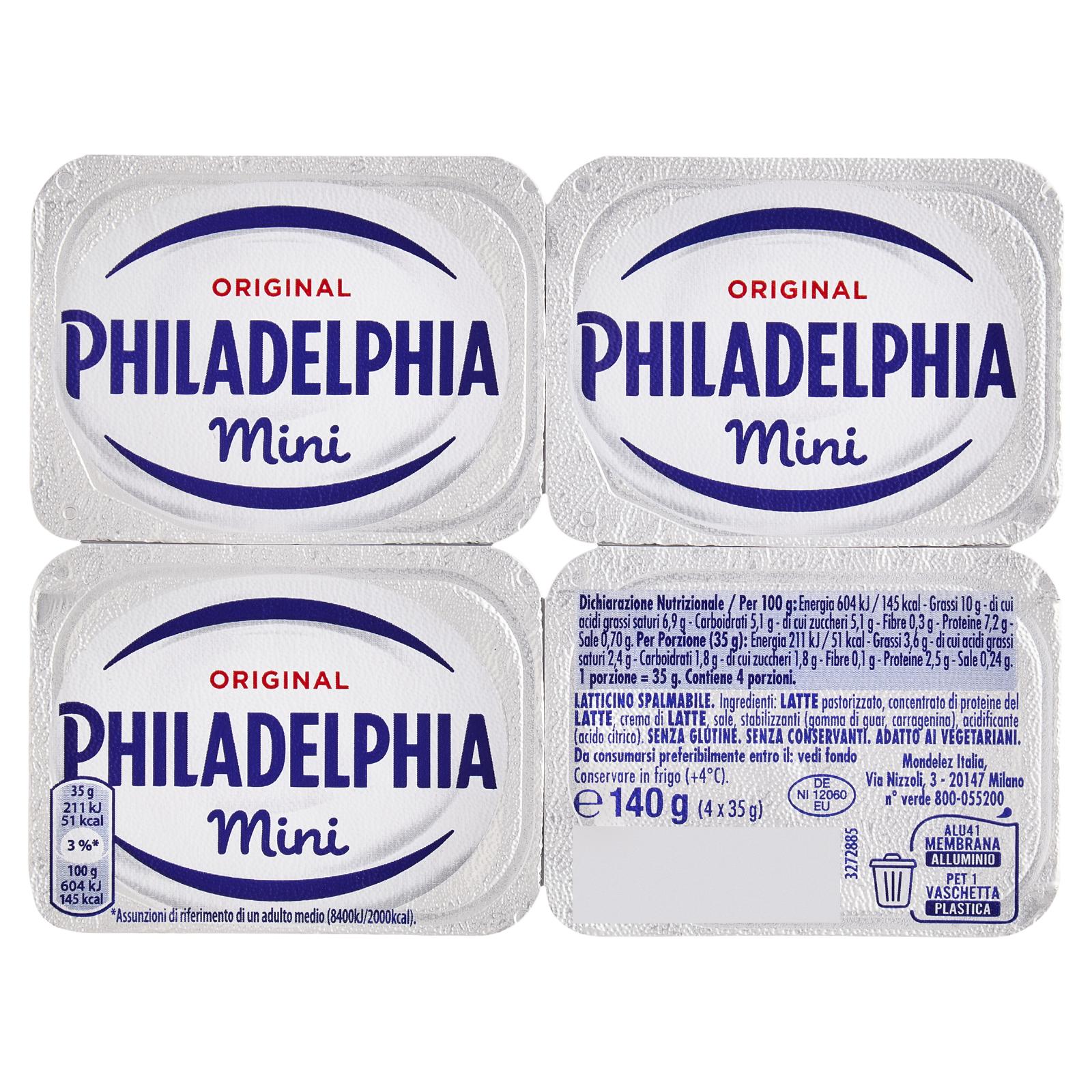 Philadelphia Mini Formaggio Fresco Spalmabile 4x35g