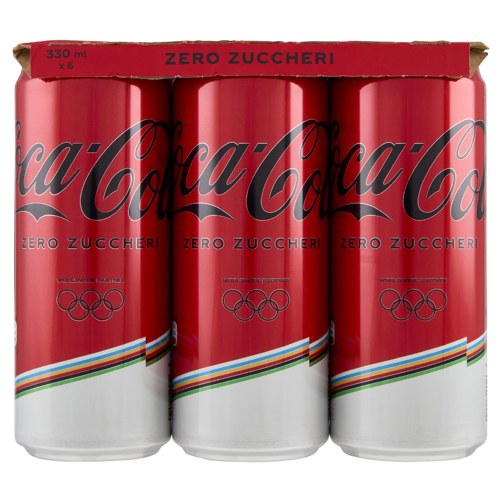 Coca-Cola Zero Zuccheri Lattine 6 x 330 ml