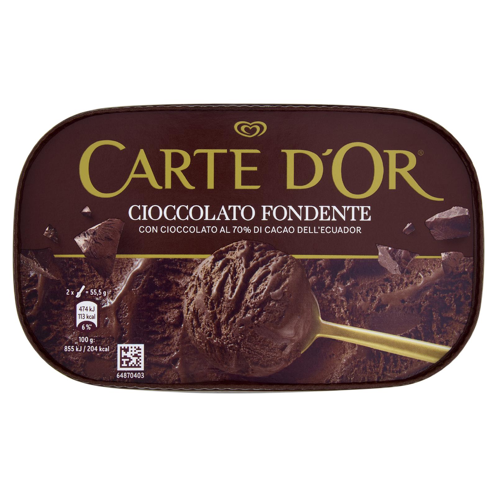 Algida Carte D'Or Classico Gelato al Cioccolato Fondente 500g