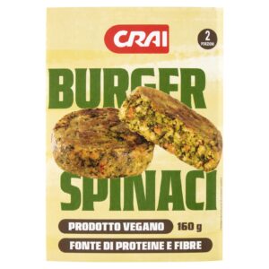 Crai Bio Burger di Spinaci e Lupini Biologico 160g