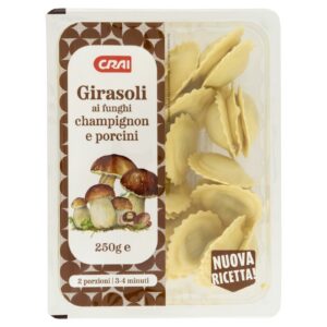 Crai Girasoli ai Funghi Champignon e Porcini Pasta Fresca Ripiena 250g