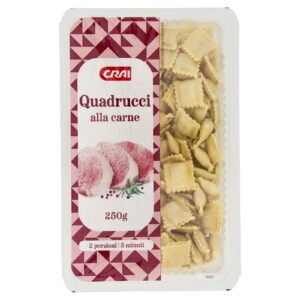 Crai Quadrucci alla Carne Pasta Fresca Ripiena 250g