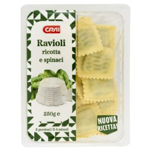 Crai Tortelli Ricotta e Spinaci Pasta Fresca Ripiena 250g