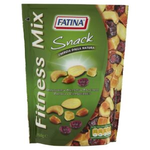 Fatina Snack Fitness Mix Energy con Mandorle, Anacardi, Ananas, Papaya e Cranberries 150g