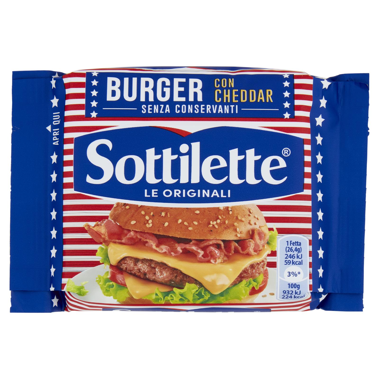 Kraft Sottilette con Cheddar Formaggio Fuso a Fette 185g