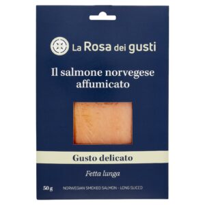 La Rosa dei Gusti Salmone Norvegese Affumicato Fetta Lunga 50g