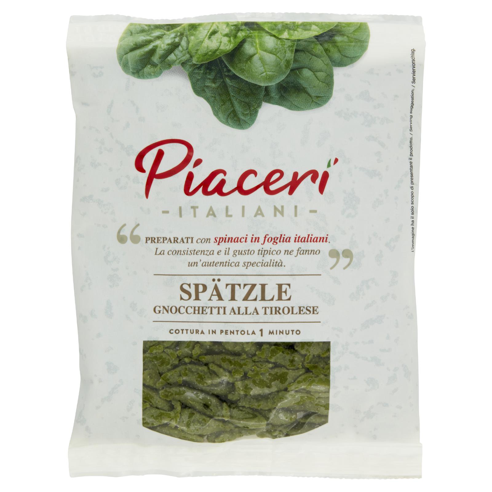 Piaceri Italiani Spätzle di Spinaci Freschi Gnocchetti alla Tirolese 350g