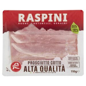 Raspini Riccafetta Prosciutto Cotto di Alta Qualità Affettato 110g