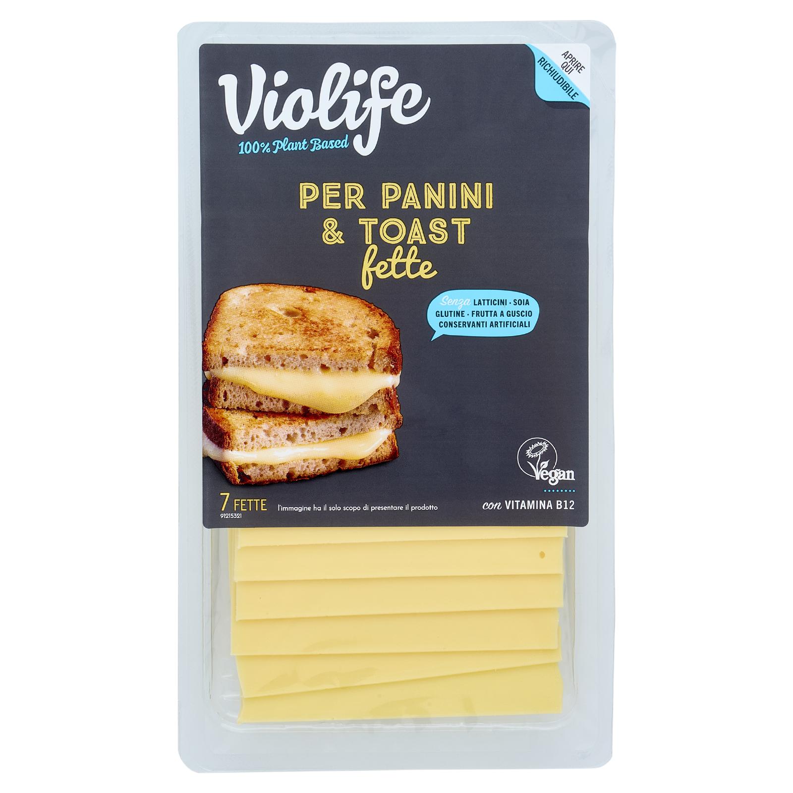 Violife Fette per Panini & Toast Alternativa Vegetale al Formaggio 140g