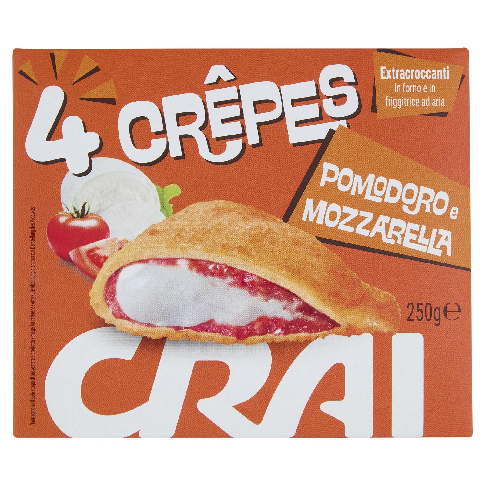 Crai Crêpes Pomodoro e Mozzarella Surgelate 4 Pezzi 250g