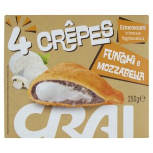 Crai Crêpes Funghi e Mozzarella Surgelate 4 Pezzi 250g