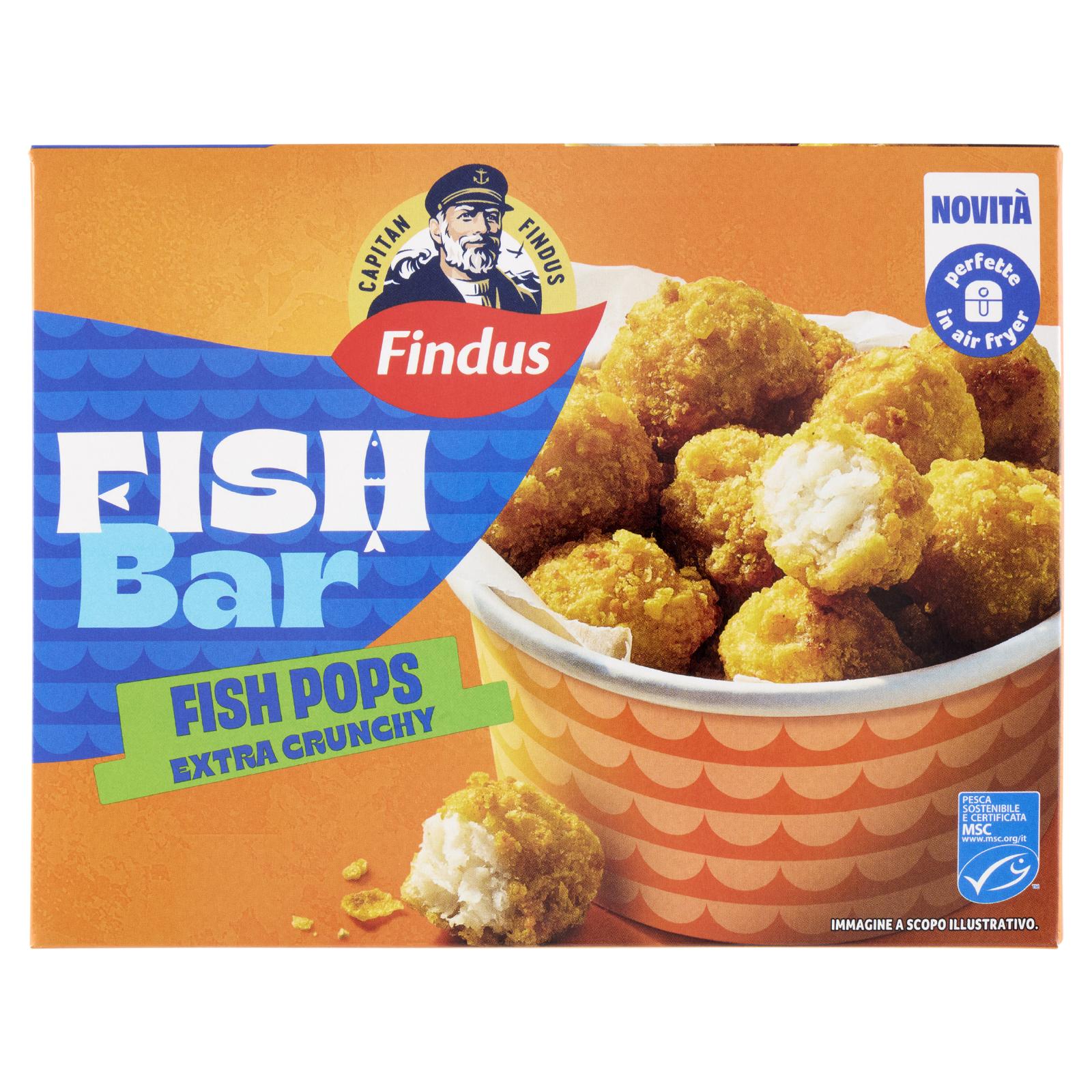 Capitan Findus Fish Bar Fish Pops Extra Crunchy Surgelati 230g