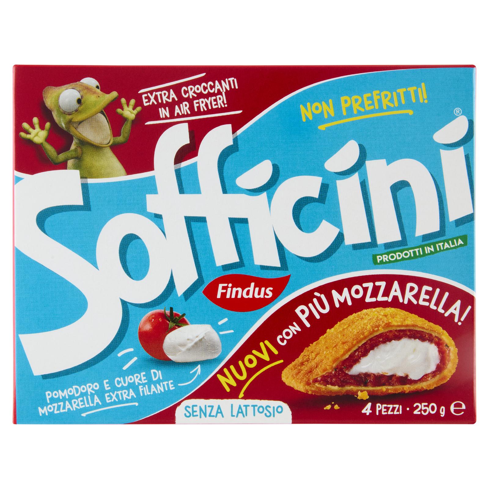 Findus Sofficini Pomodoro e Mozzarella Senza Lattosio Surgelati 4 Pezzi 250g